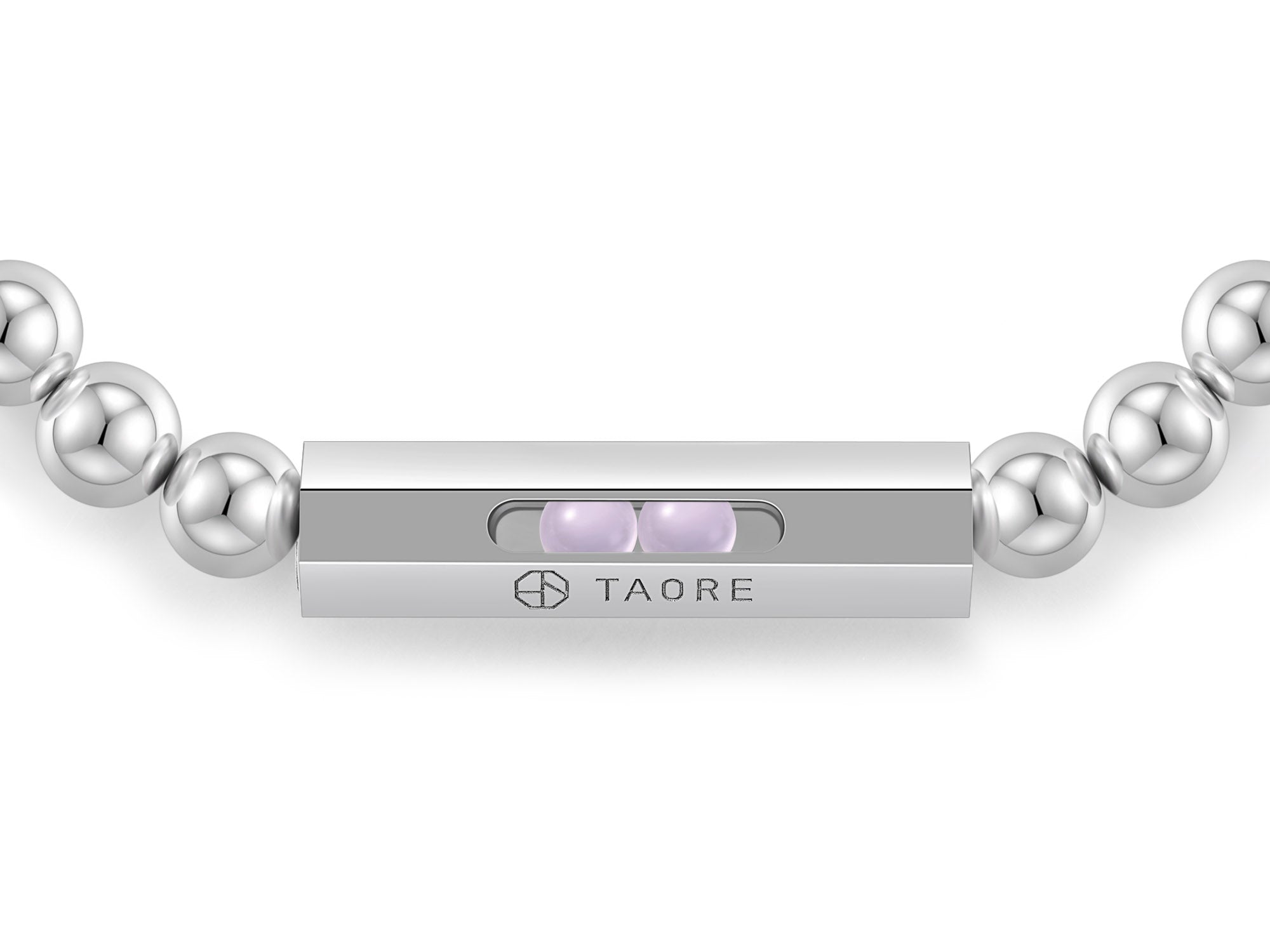 Bead Octagon Bracelet - Polished Silver