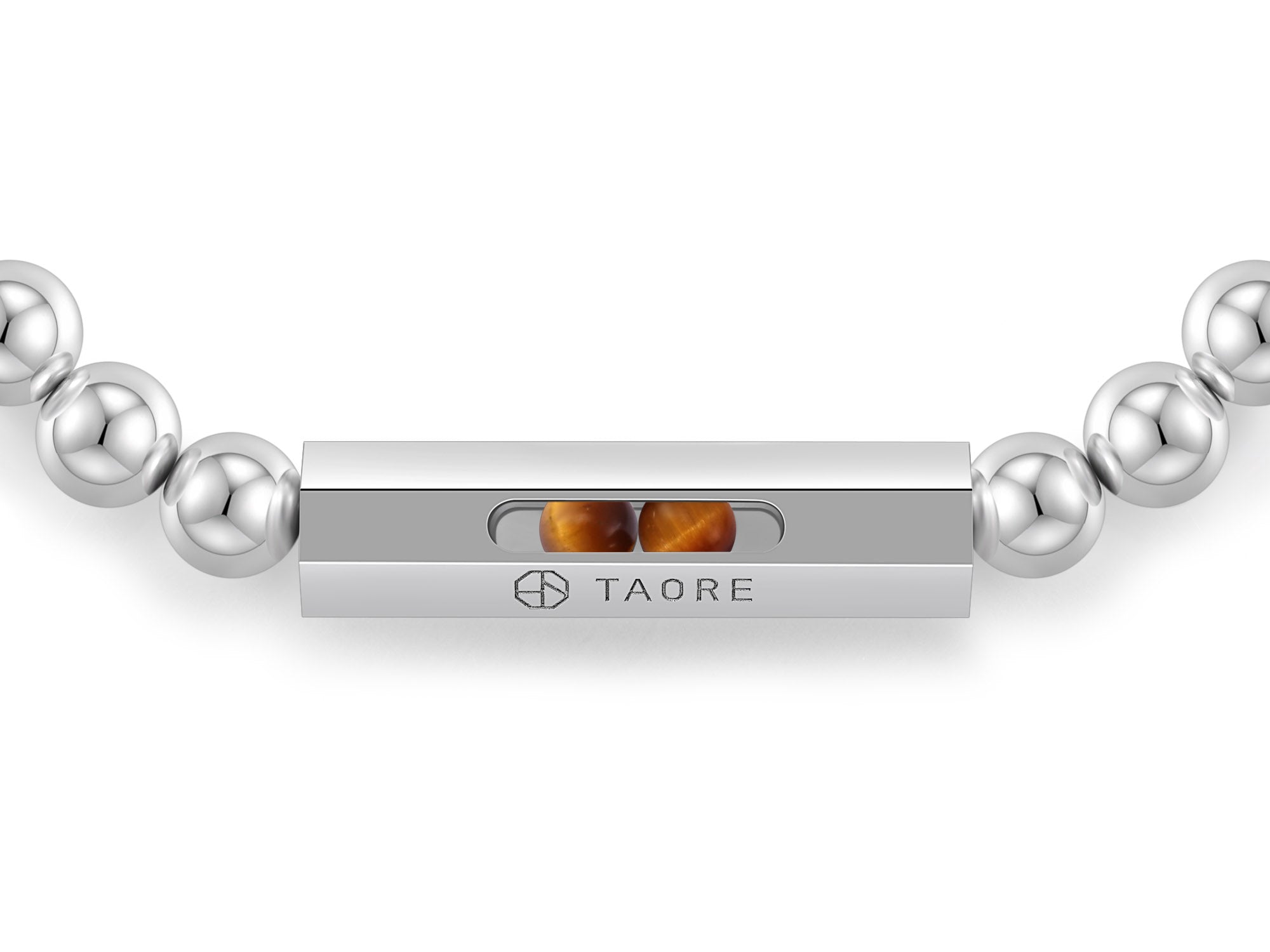 Bead Octagon Bracelet - Polished Silver